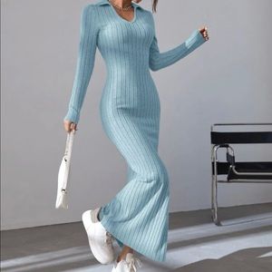 Long V Neck Tank Dress